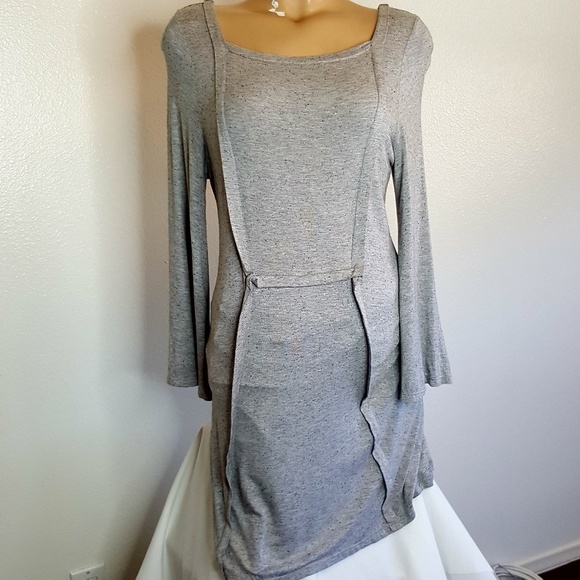 Maxstudio.com gray long sleeve shift dress size L - Picture 2 of 8